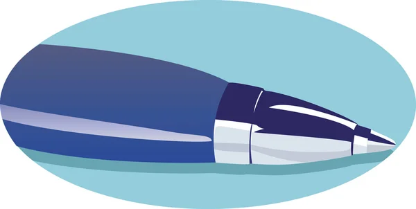 Blå penns spids – Stock-vektor
