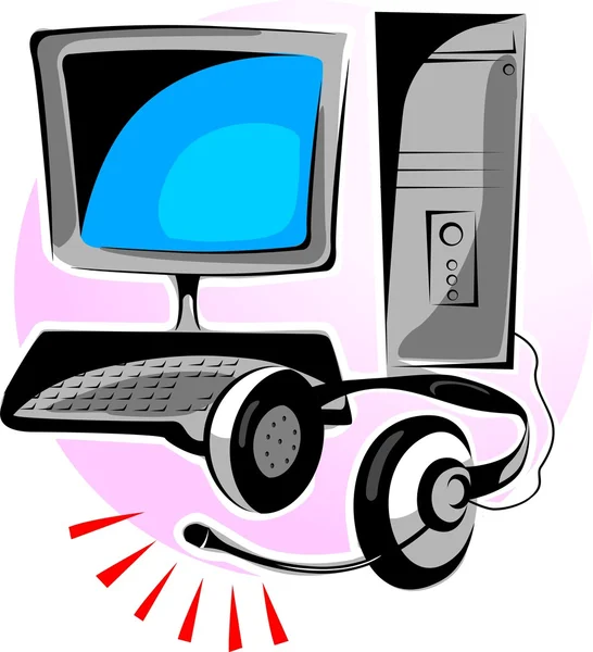 Computer monitor — Stock Vector