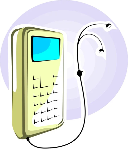 Mobilní telefon s nabíjením akord — Stockový vektor