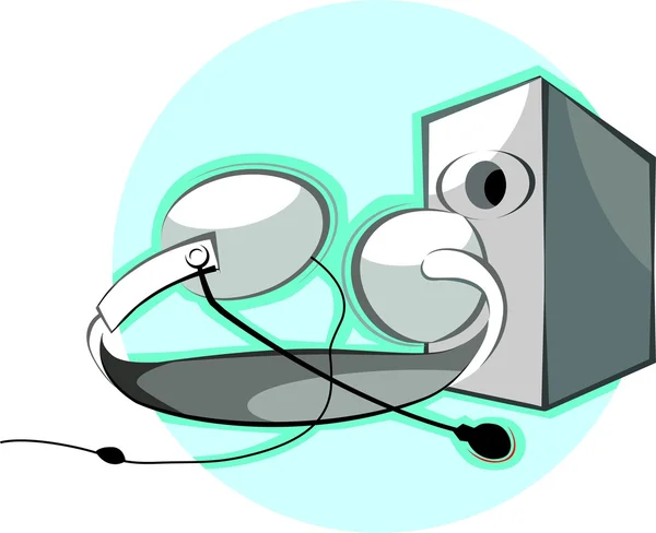 Speaker headphone — Stock Vector