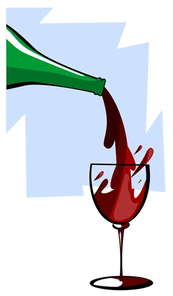 Botella de champán — Vector de stock