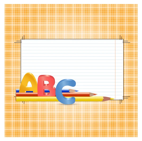 Cadre ABC pour texte — Image vectorielle