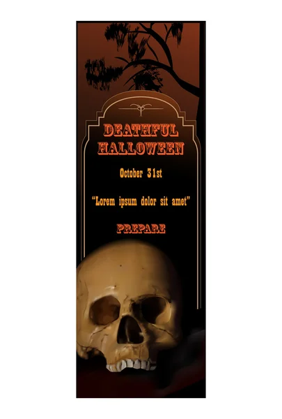 Cadılar Bayramı kafatası Davetiyesi