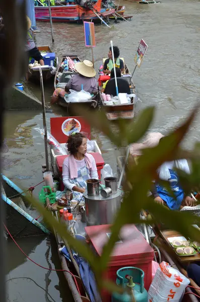 Piața plutitoare lângă Bangkok — Fotografie, imagine de stoc