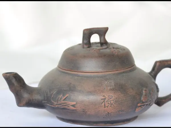 Stylish brown teapot — Stock Photo, Image