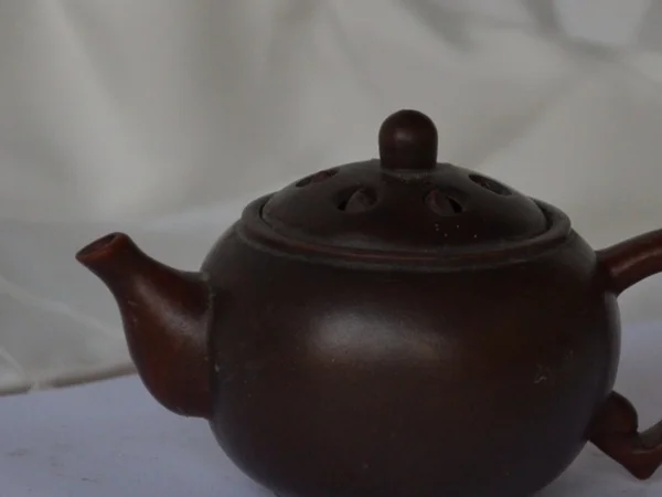 Stylish brown teapot — Stock Photo, Image