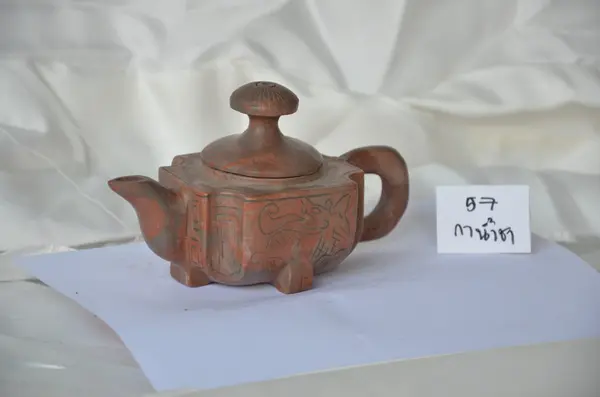 Stylish brown teapot — Stock Photo, Image