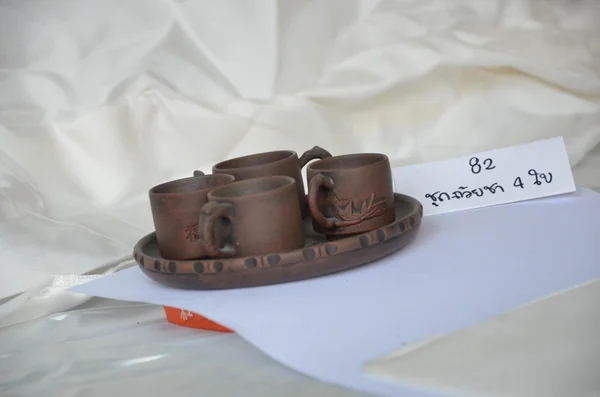 Clay teacups — Stock Photo, Image