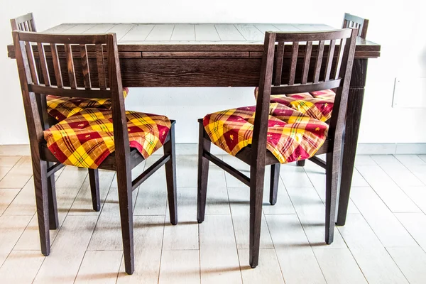 Kitchen table with chairs — Stock Photo, Image