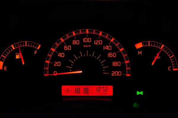 Car dashboard orange — Stock Photo, Image