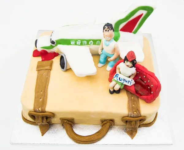 सूटकेस के आकार का केक — स्टॉक फ़ोटो, इमेज