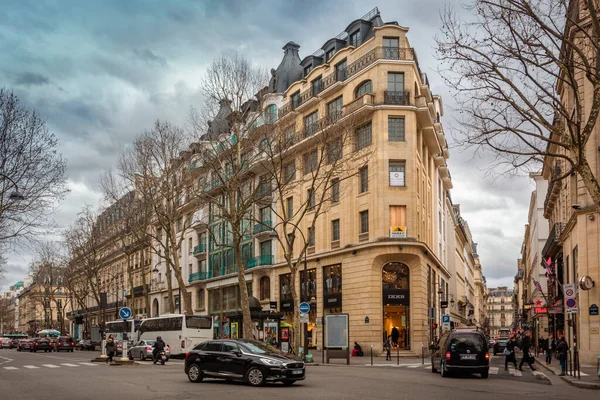 Jelenet Klasszikus Épületek Párizs Központjában — Stock Fotó