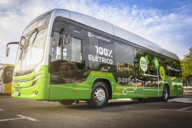 Elektrikli araç Marcopolo Attivi Padron BYD D9W (2021), So Paulo şehrinde yapıldı..