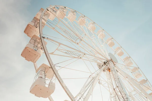 Imagem Tonificada Vintage Uma Roda Gigante Parque Diversões — Fotografia de Stock