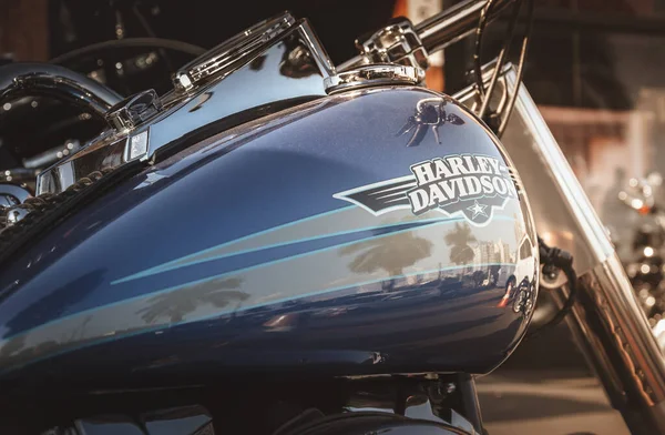 Güney Brezilya, Londrina 'da sergilenen Harley-Davidson motorsikletinin ayrıntıları. Dünyadaki en ikonik motosiklet markalarından biridir. Harley-Davidson Motor Cycles, 1903 yılında Milwaukee, ABD 'de kurulmuş bir şirket.. 