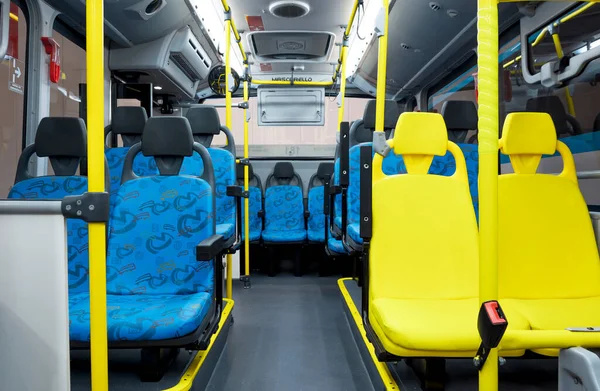 Интерьер Автобуса Выставке Общественного Транспорта Lat Bus 2022 Проходившей Городе — стоковое фото