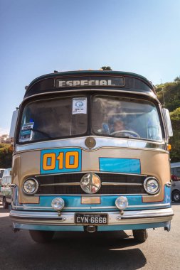 Araç Mercedes-Benz Monobloco O-321 H 1968, So Paulo şehrinde düzenlenen BBF Brasil Festivali 'nde sergilenmektedir..