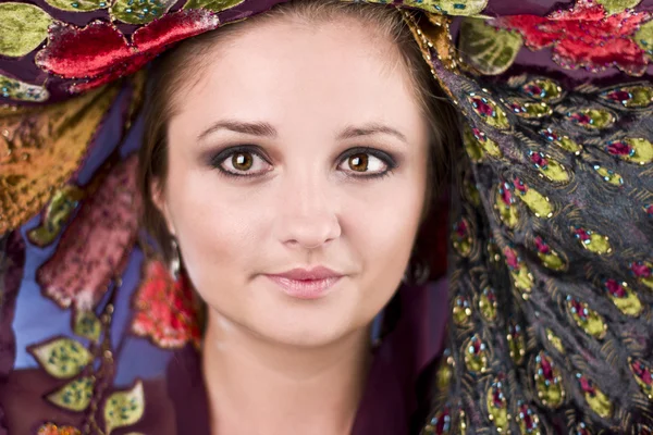 Beautiful girl in the studio — Stock Photo, Image