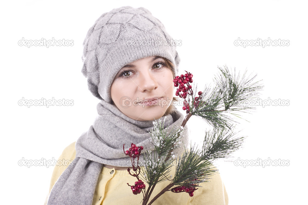 Dans Belle Chapeau Jeune Fille Veste Et Un Jaune GrisUne VGSzpjLqUM