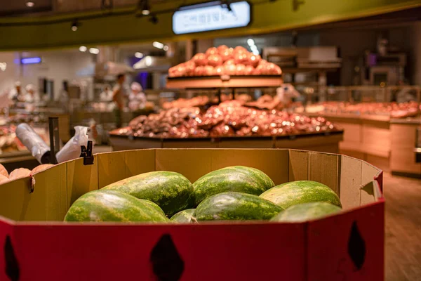 Watermelon Fruits Market — Stockfoto