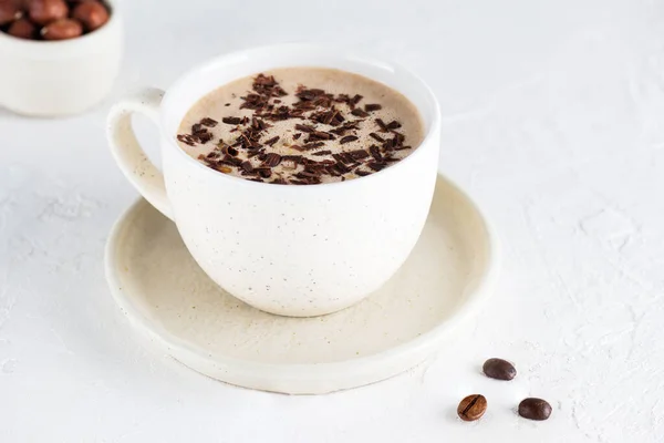 Mocha Café Con Nueces Chocolate Una Taza Sin Azúcar Gluten —  Fotos de Stock