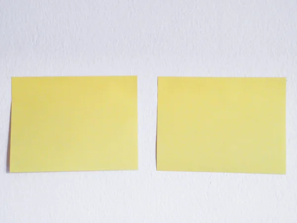 Two yellow post it — Stock Photo, Image