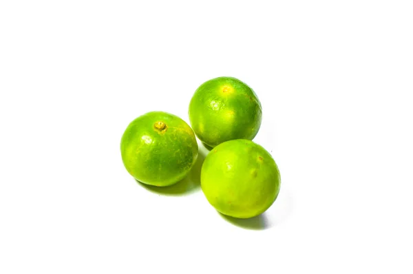 Tre limoni isolati — Foto Stock