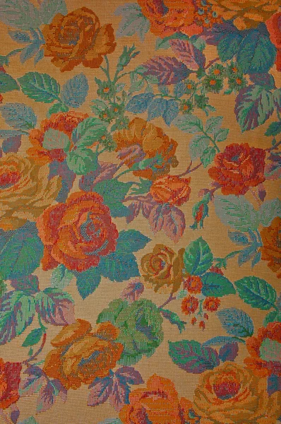 Flowers woven fabric — Stock Photo, Image