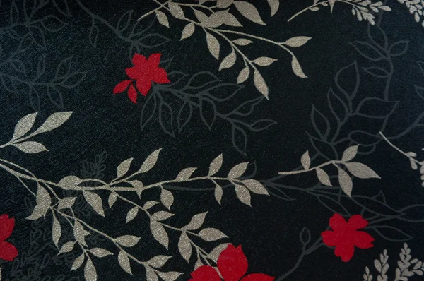 Rode bloem textiel wandbekleding — Stockfoto