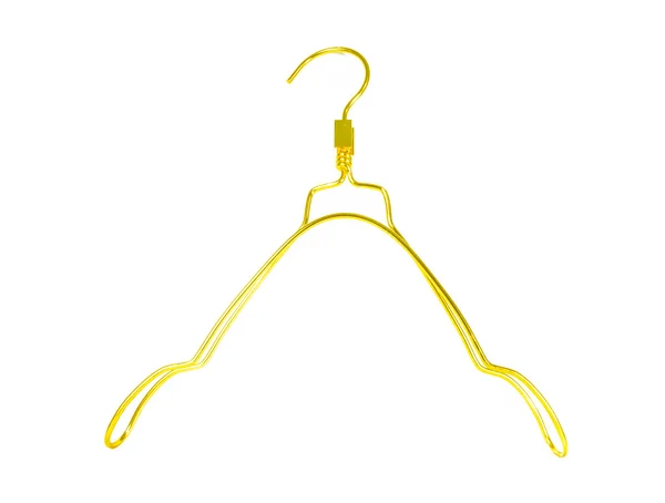 Gold coat hanger isolated — Stock Photo, Image