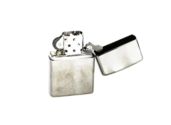 Silver lighter isolated Stock Picture