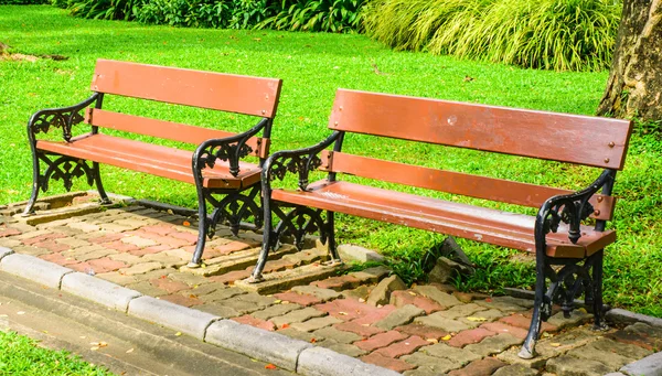 Bank stoel hout retro — Stockfoto