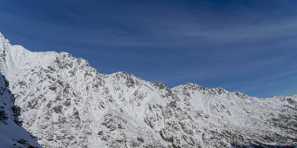 Ορεινό Τοπίο Χειμώνα Στο Tatras Θέα Στο Βουνό Που Καλύπτεται — Φωτογραφία Αρχείου