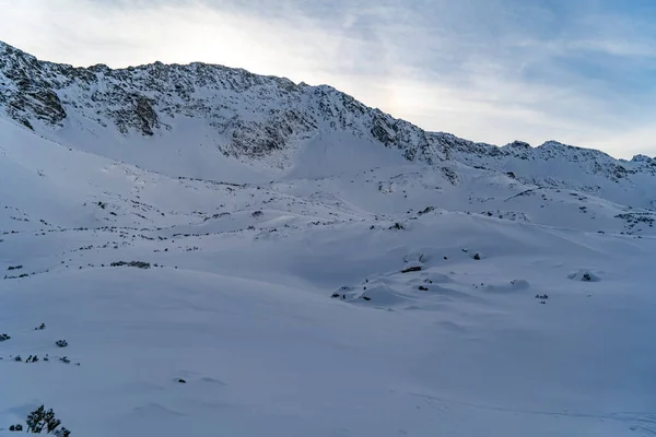Горный Зимний Пейзаж Татрах Вид Горы Покрытый Снегом Морозную Солнечную — стоковое фото