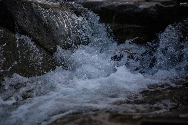 Yaremche Ukrayna 'daki Karpat dağlarında nehir akıntıları