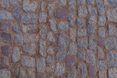 Normal küp şeklinde yakın çekim granitten yapılmış doğal granit yol.