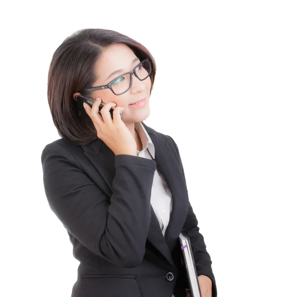 Business woman with using mobile phone — Stock Photo, Image