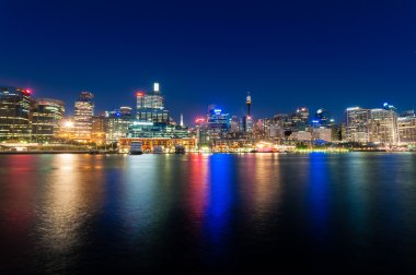 Sidney cbd darling harbour - fab 04,2010 güzel ev ile gece scape