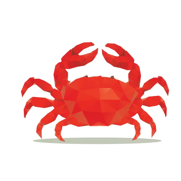 Krab veelhoek vector — Stockvector