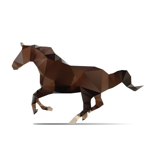 馬の抽象的な多角形のベクトル — ストックベクタ