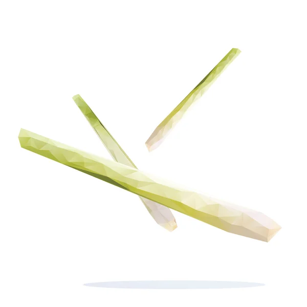 Lemongrass auf weißem Hintergrund — Stockvektor