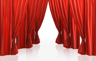 Kırmızı perde klasik stili