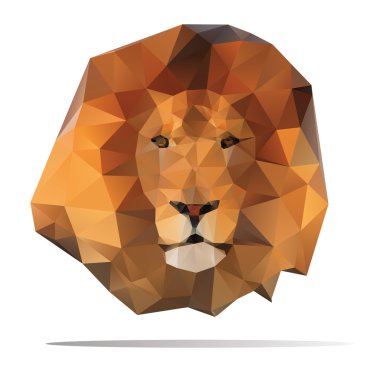 Aslan başı. vektör çizim.