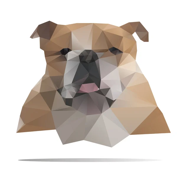 Bulldog hoofd vector — Stockvector