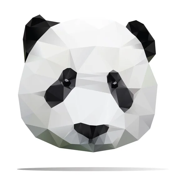 Panda cabeza vector — Vector de stock