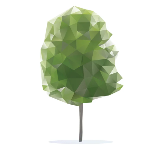 Tree polygon vector — Stock Vector