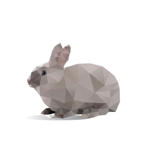 Conejo vector polígono — Vector de stock
