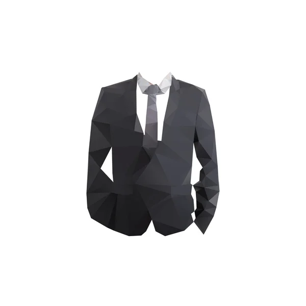 Vector grey business suit with a tie — Stock Vector