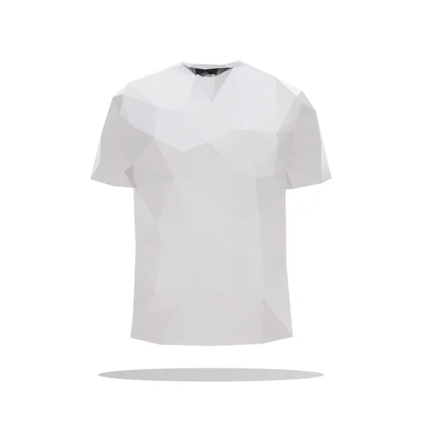 Wit T-shirt geïsoleerd op witte achtergrond — Stockvector
