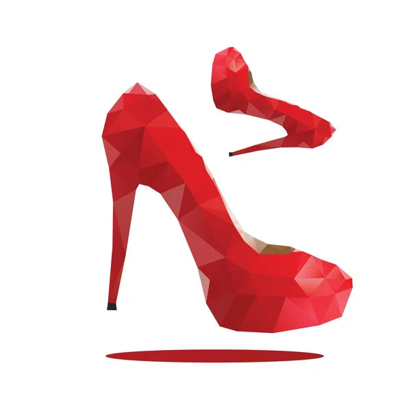 Красные высокие каблуки на белом фоне — стоковый вектор